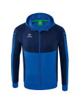 Erima Trainingsjacke Six Wings mit Kapuze (Baumwollmix, weich und bequem) royalblau/navyblau Herren